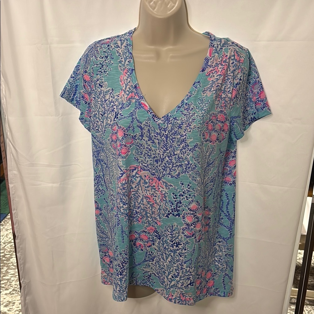 Lilly Pulitzer Short Sleeve Tee - Vibrant Coral Reef